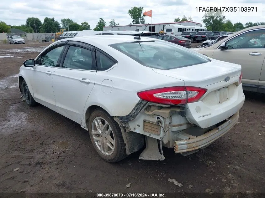 1FA6P0H7XG5103971 2016 Ford Fusion Se