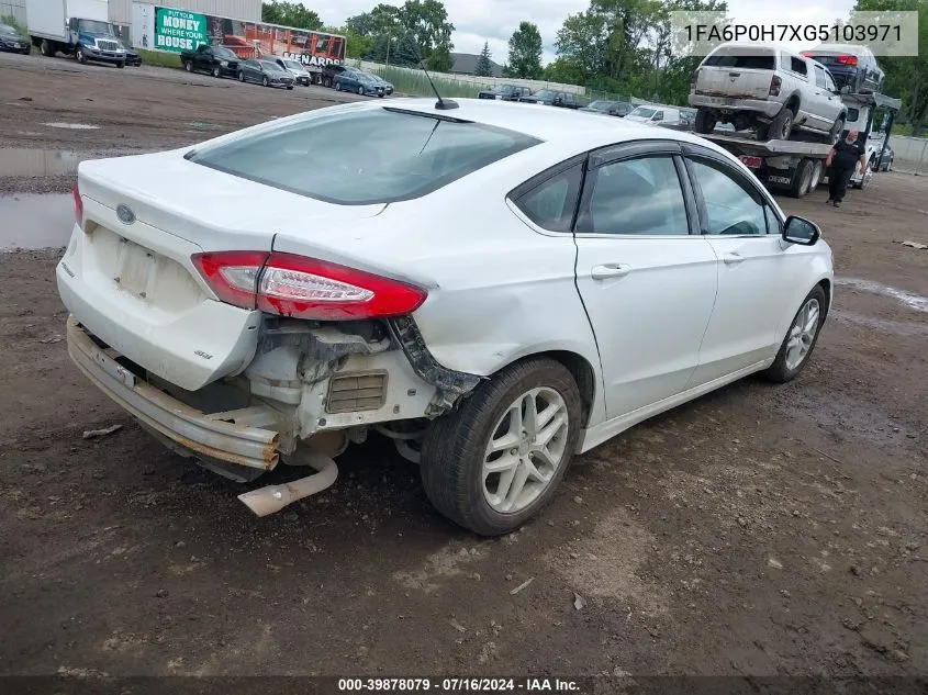 1FA6P0H7XG5103971 2016 Ford Fusion Se