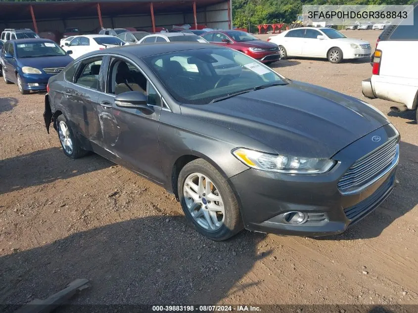 3FA6P0HD6GR368843 2016 Ford Fusion Se