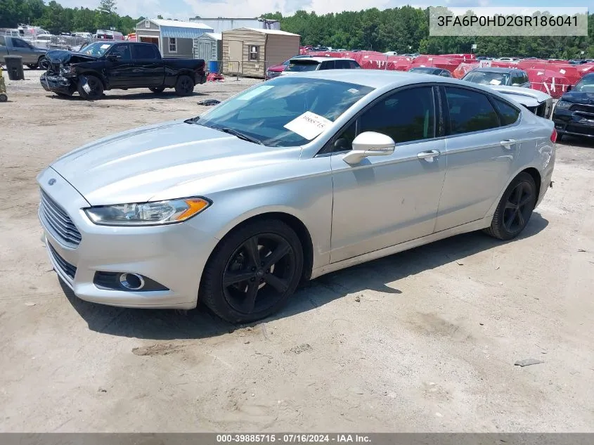 3FA6P0HD2GR186041 2016 Ford Fusion Se