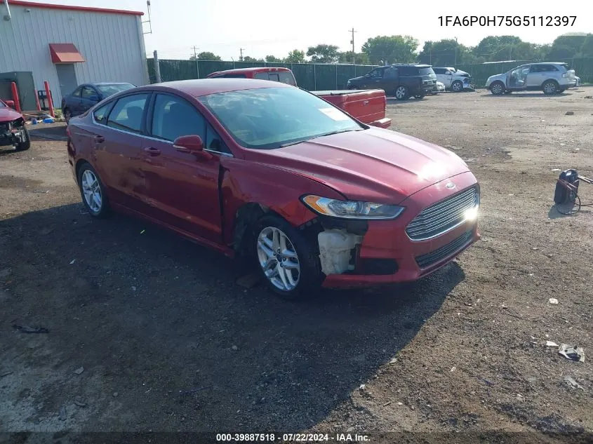 2016 Ford Fusion Se VIN: 1FA6P0H75G5112397 Lot: 39887518