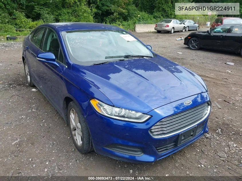 3FA6P0HD1GR224911 2016 Ford Fusion Se