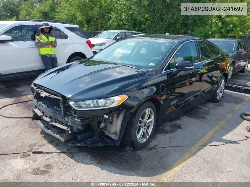 3FA6P0SUXGR241697 2016 Ford Fusion Energi Titanium