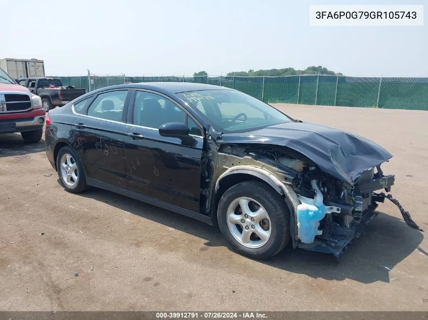 3FA6P0G79GR105743 2016 Ford Fusion S