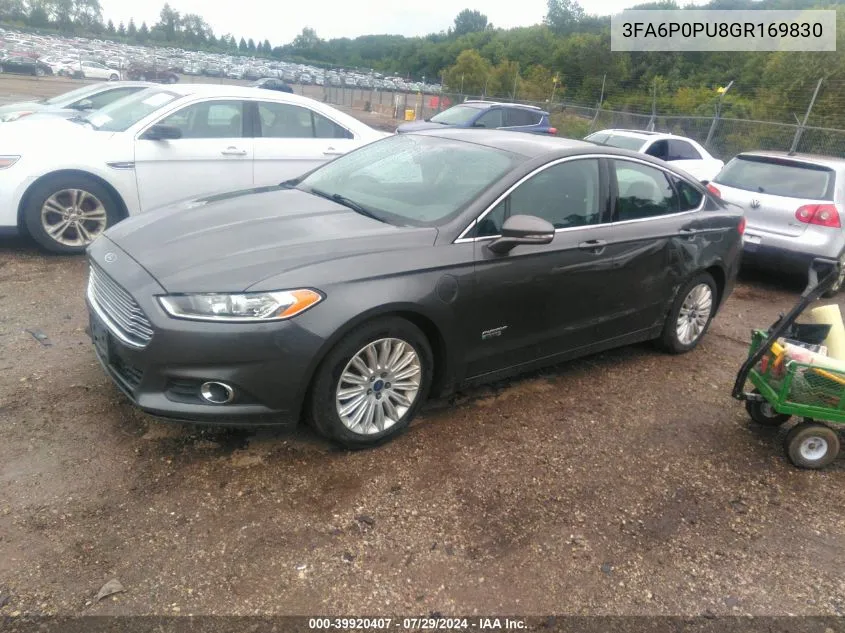 2016 Ford Fusion Energi Se Phev VIN: 3FA6P0PU8GR169830 Lot: 39920407