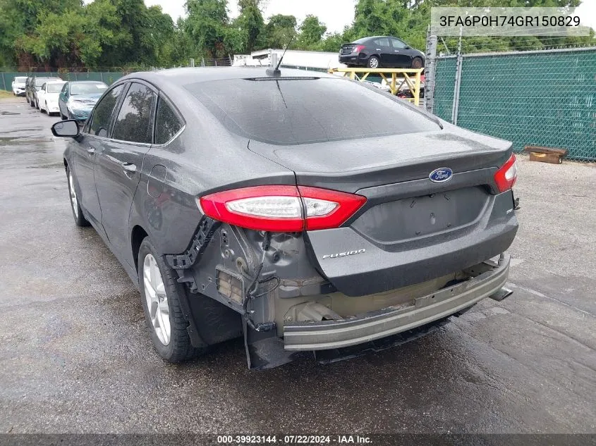 3FA6P0H74GR150829 2016 Ford Fusion Se