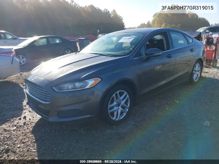 3FA6P0H77GR319015 2016 Ford Fusion Se