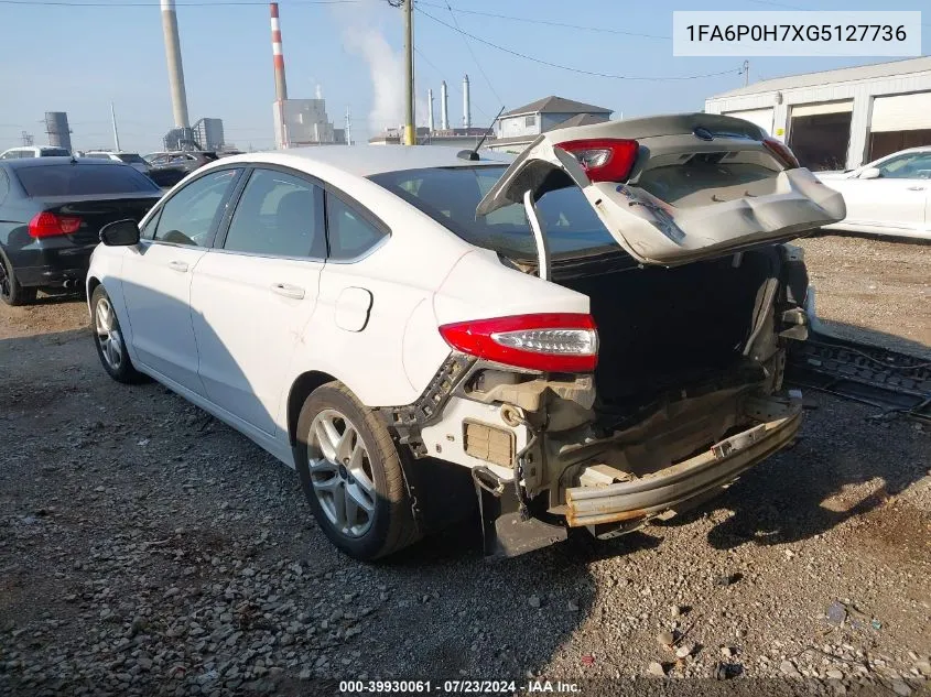 2016 Ford Fusion Se VIN: 1FA6P0H7XG5127736 Lot: 39930061