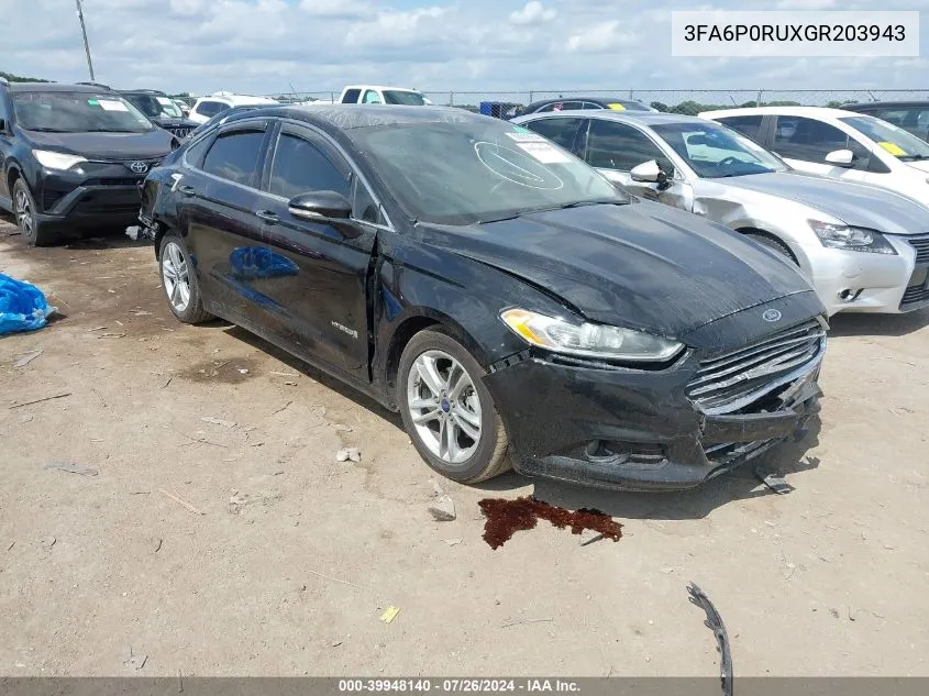 3FA6P0RUXGR203943 2016 Ford Fusion Hybrid Titanium