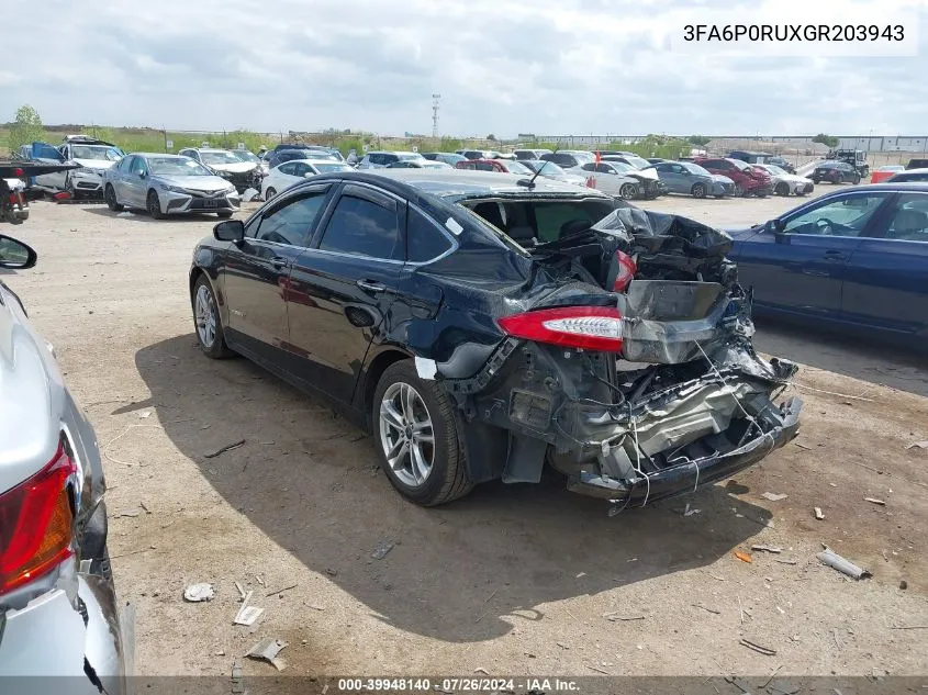 3FA6P0RUXGR203943 2016 Ford Fusion Hybrid Titanium