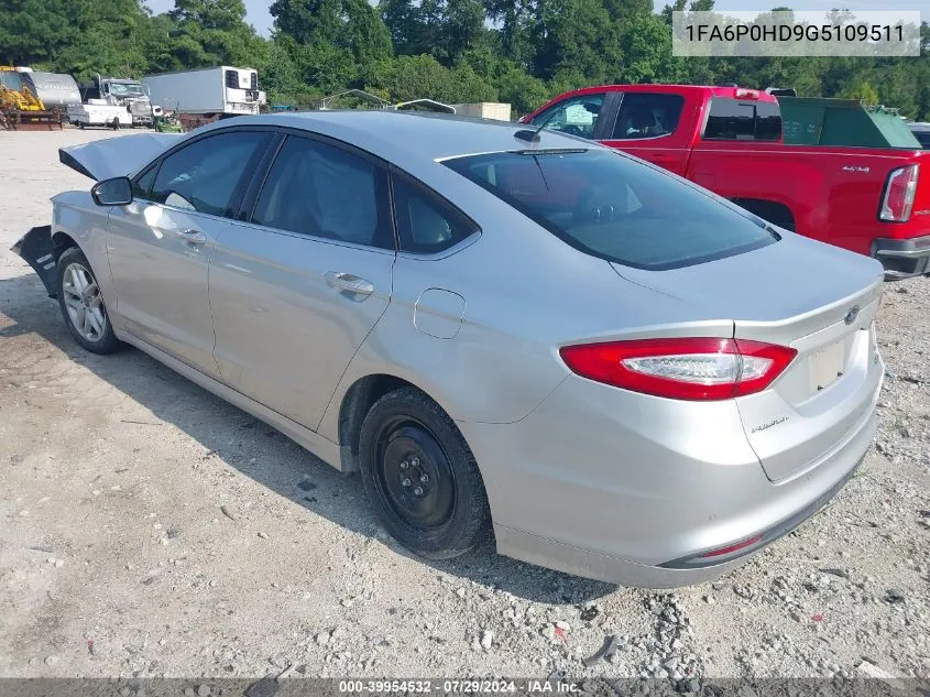 1FA6P0HD9G5109511 2016 Ford Fusion Se