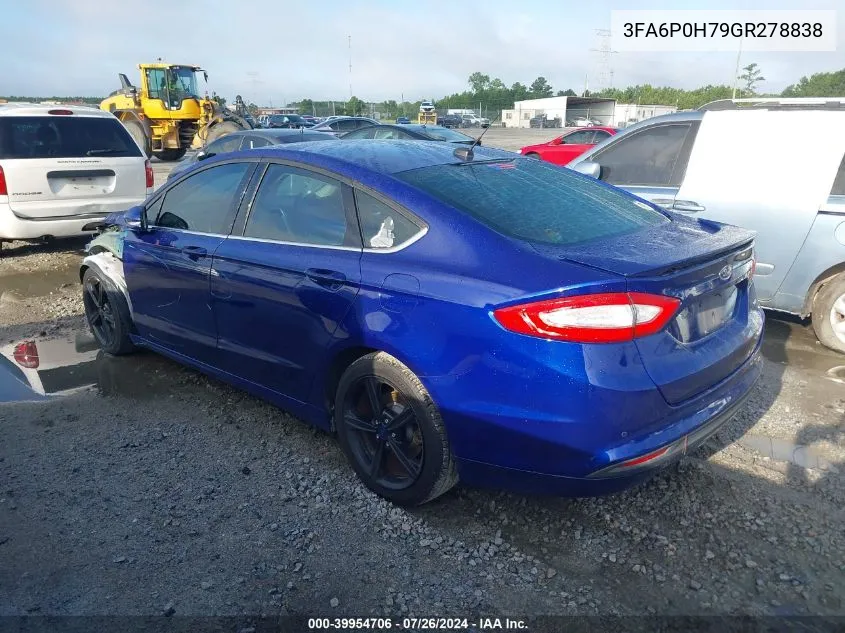 3FA6P0H79GR278838 2016 Ford Fusion Se