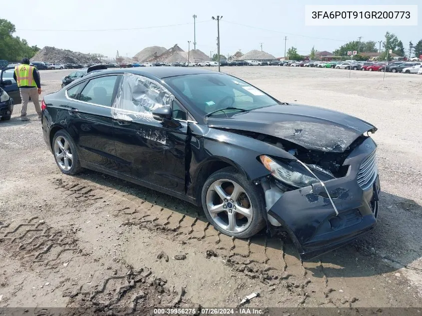 2016 Ford Fusion Se VIN: 3FA6P0T91GR200773 Lot: 39956275