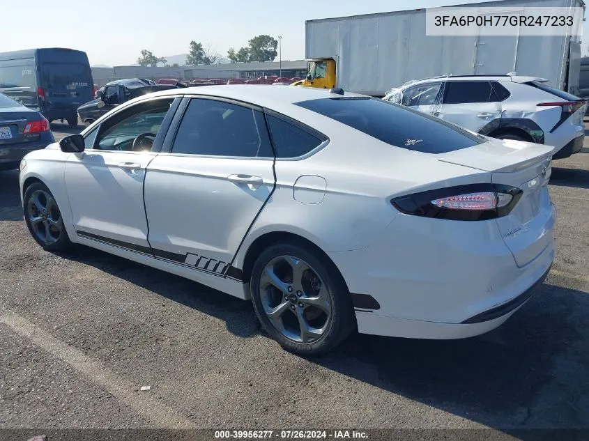 3FA6P0H77GR247233 2016 Ford Fusion Se