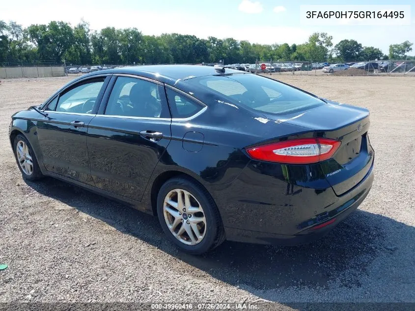 3FA6P0H75GR164495 2016 Ford Fusion Se