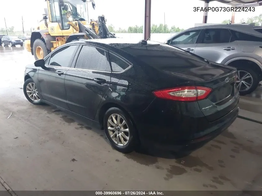 3FA6P0G73GR224243 2016 Ford Fusion S