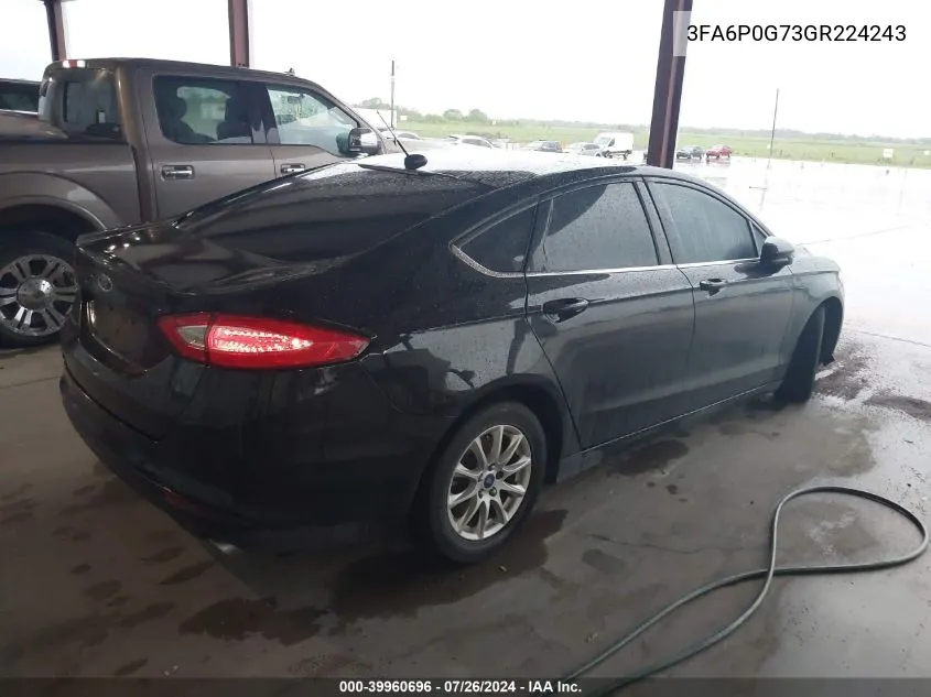 3FA6P0G73GR224243 2016 Ford Fusion S