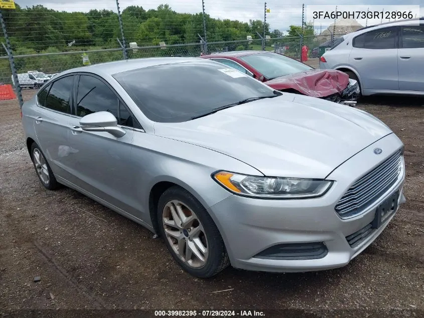 2016 Ford Fusion Se VIN: 3FA6P0H73GR128966 Lot: 39982395