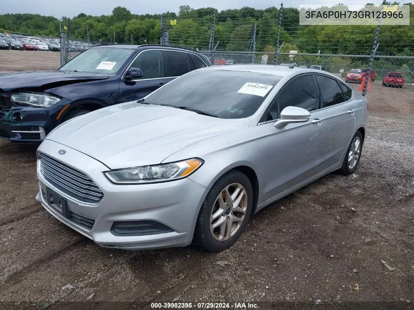 2016 Ford Fusion Se VIN: 3FA6P0H73GR128966 Lot: 39982395