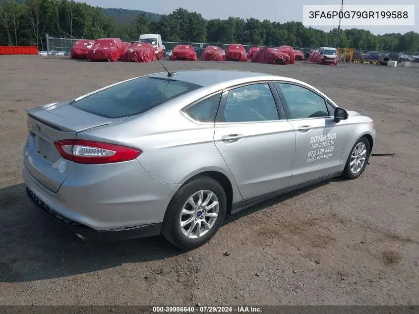 2016 Ford Fusion S VIN: 3FA6P0G79GR199588 Lot: 39986640