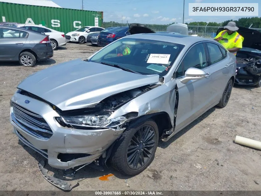 3FA6P0H93GR374790 2016 Ford Fusion Se