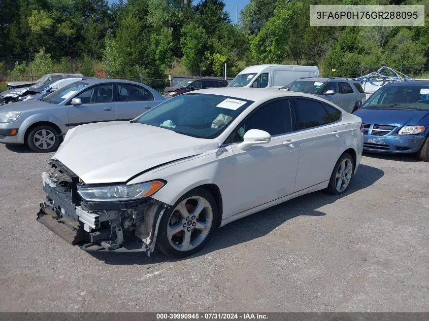 2016 Ford Fusion Se VIN: 3FA6P0H76GR288095 Lot: 39990945