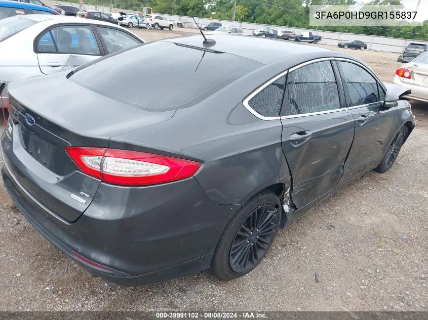 2016 Ford Fusion Se VIN: 3FA6P0HD9GR155837 Lot: 39991102