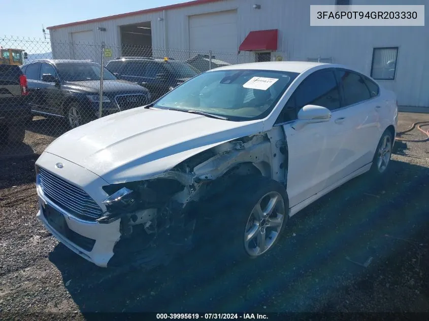 3FA6P0T94GR203330 2016 Ford Fusion Se