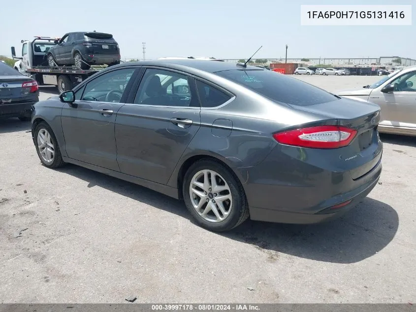 2016 Ford Fusion Se VIN: 1FA6P0H71G5131416 Lot: 39997178