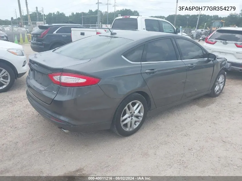 3FA6P0H77GR354279 2016 Ford Fusion Se