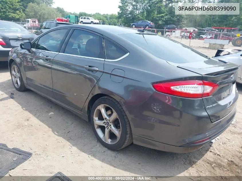 3FA6P0HD6GR399090 2016 Ford Fusion Se