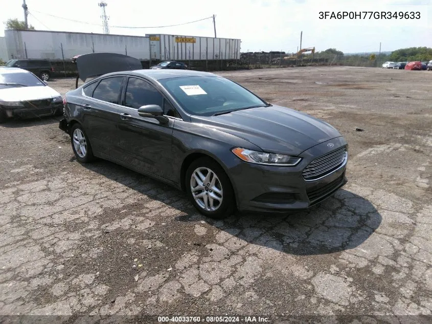 3FA6P0H77GR349633 2016 Ford Fusion Se