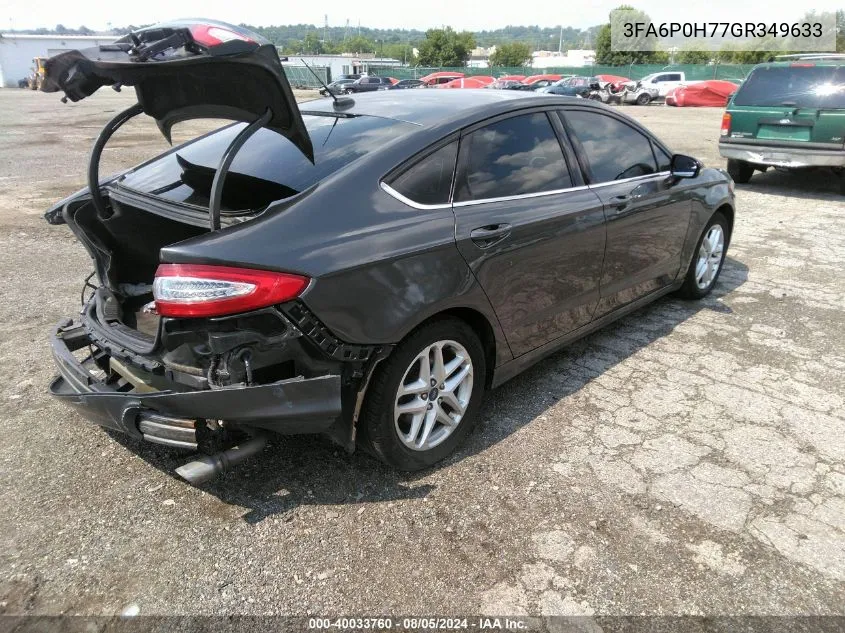 3FA6P0H77GR349633 2016 Ford Fusion Se