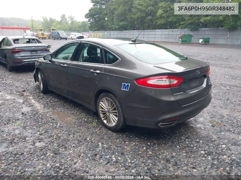 2016 Ford Fusion Se VIN: 3FA6P0H95GR348482 Lot: 40040146