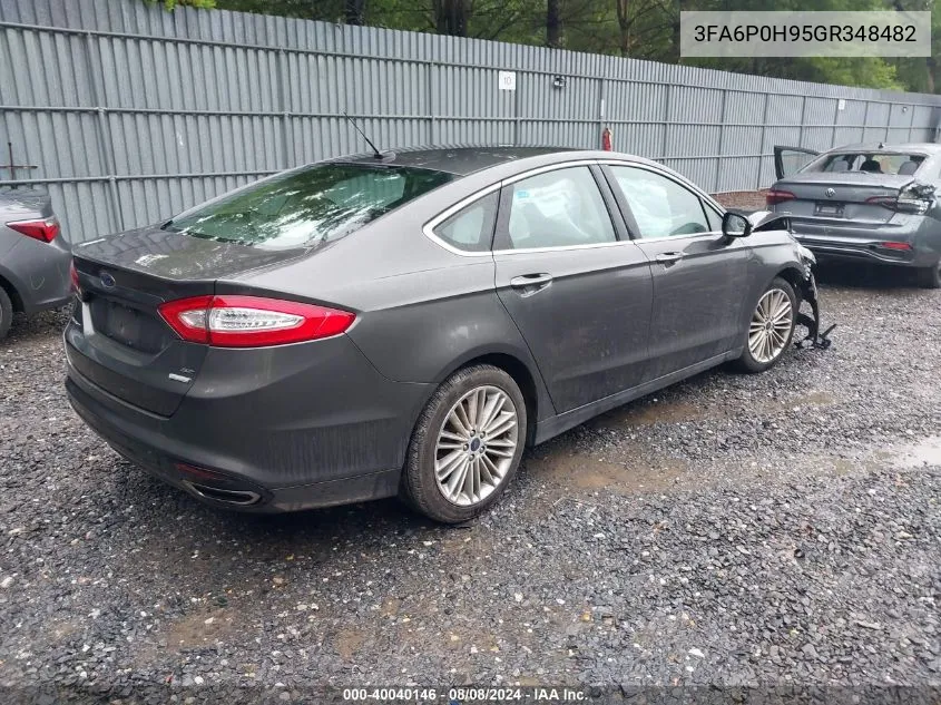 2016 Ford Fusion Se VIN: 3FA6P0H95GR348482 Lot: 40040146