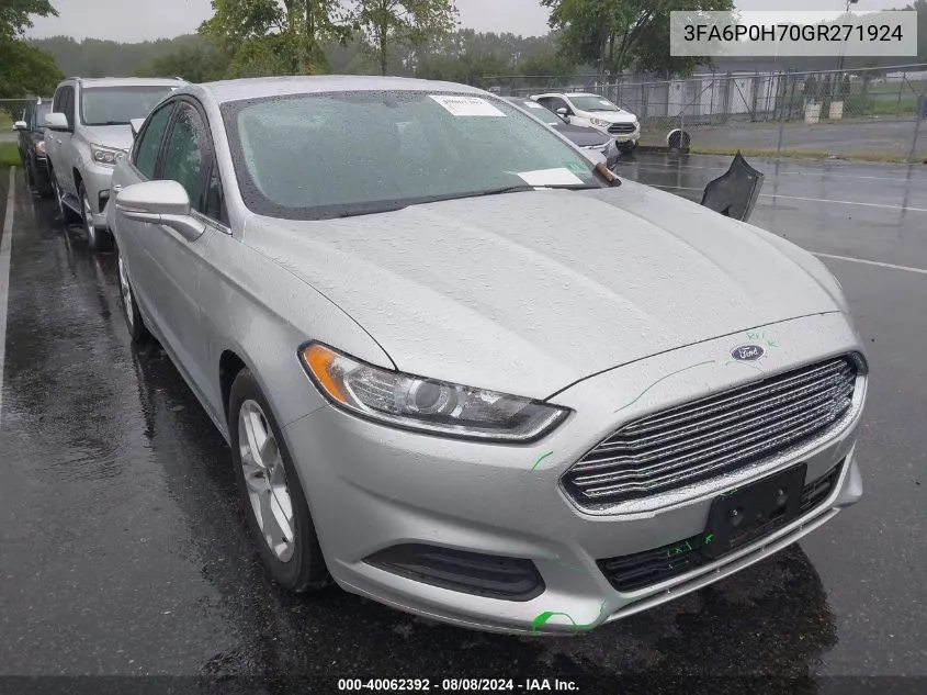 3FA6P0H70GR271924 2016 Ford Fusion Se