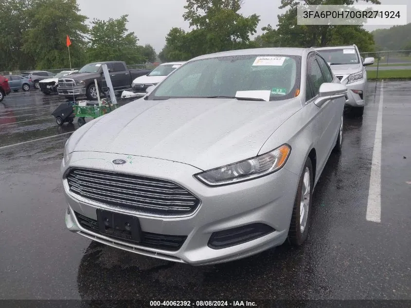 3FA6P0H70GR271924 2016 Ford Fusion Se