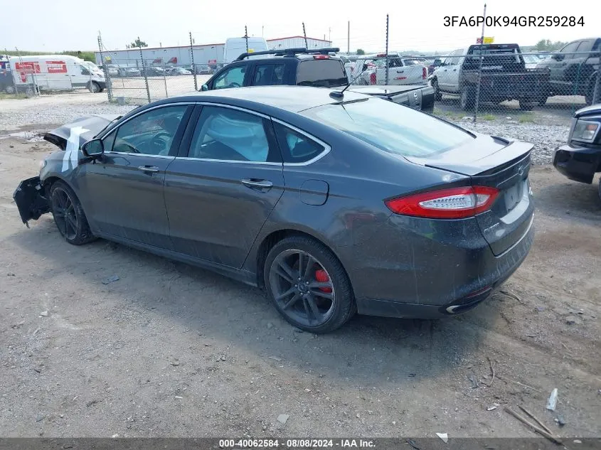 3FA6P0K94GR259284 2016 Ford Fusion Titanium