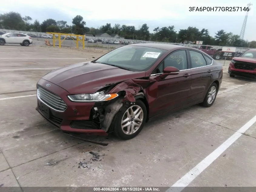 3FA6P0H77GR257146 2016 Ford Fusion Se