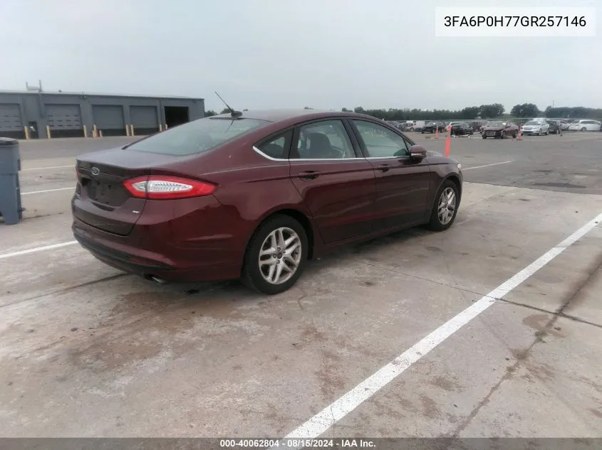 3FA6P0H77GR257146 2016 Ford Fusion Se