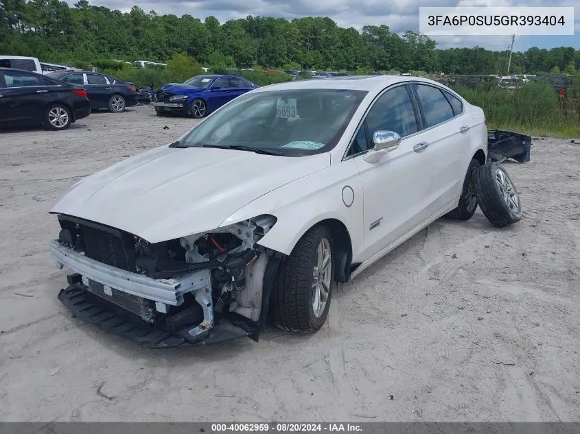 2016 Ford Fusion Energi Titanium Phev VIN: 3FA6P0SU5GR393404 Lot: 40062959