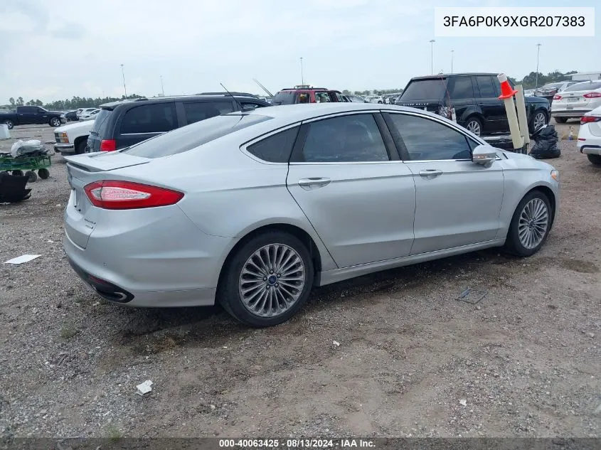 3FA6P0K9XGR207383 2016 Ford Fusion Titanium