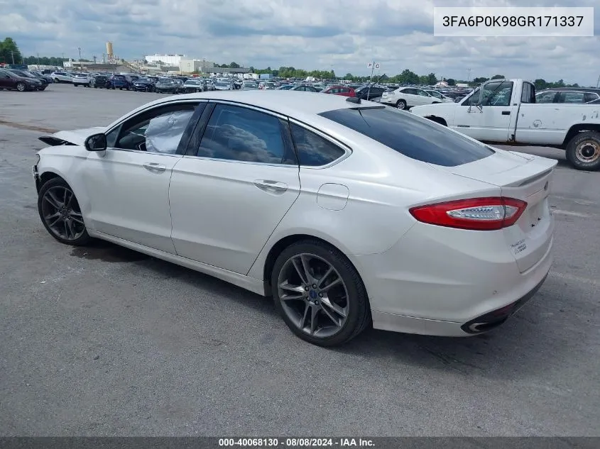 3FA6P0K98GR171337 2016 Ford Fusion Titanium