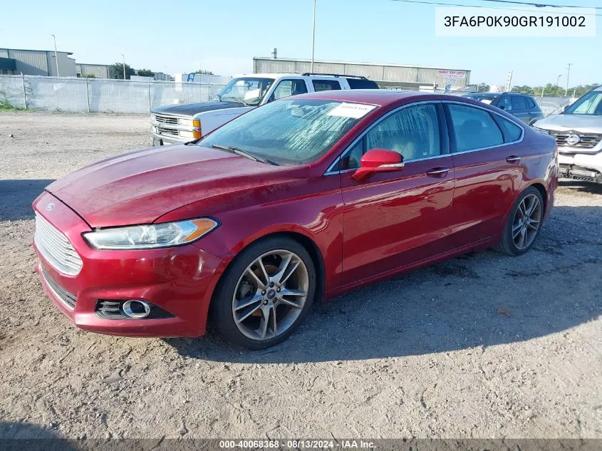 3FA6P0K90GR191002 2016 Ford Fusion Titanium