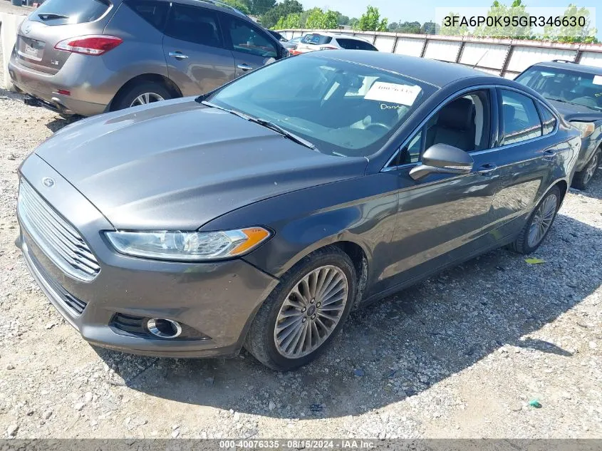 2016 Ford Fusion Titanium VIN: 3FA6P0K95GR346630 Lot: 40076335