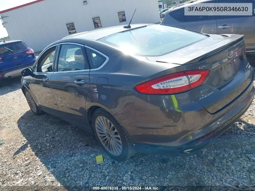 2016 Ford Fusion Titanium VIN: 3FA6P0K95GR346630 Lot: 40076335