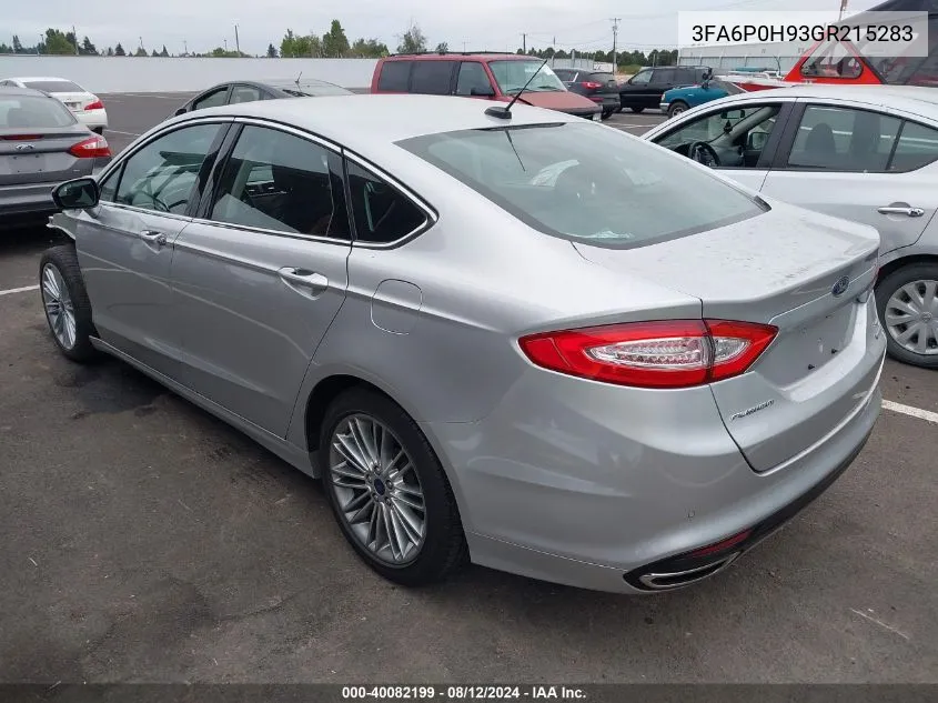 3FA6P0H93GR215283 2016 Ford Fusion Se