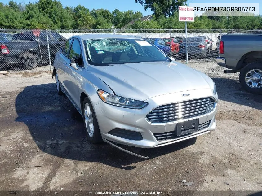 2016 Ford Fusion Se VIN: 3FA6P0H73GR306763 Lot: 40104601