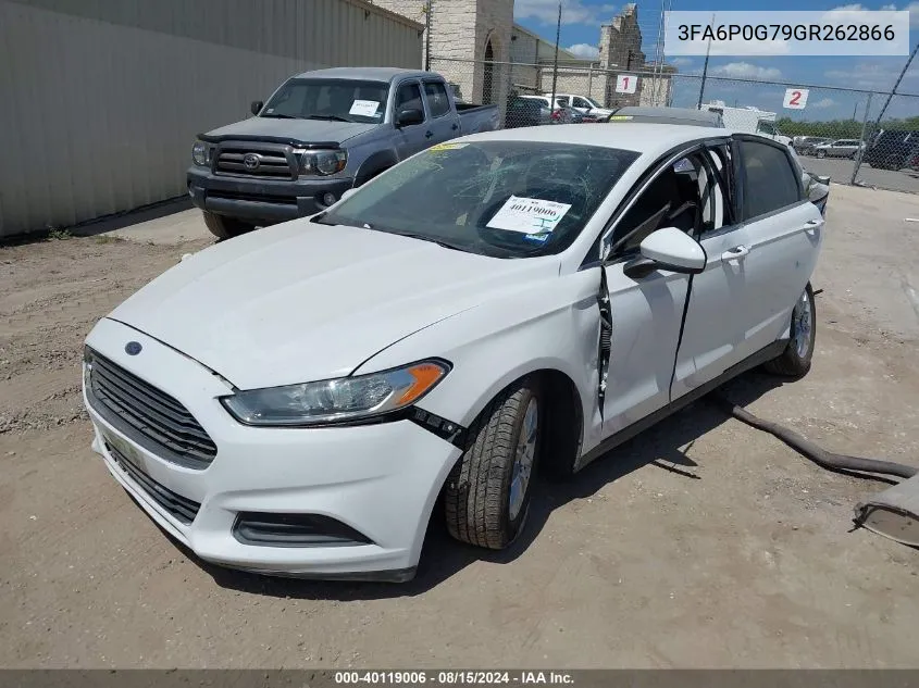 2016 Ford Fusion S VIN: 3FA6P0G79GR262866 Lot: 40119006