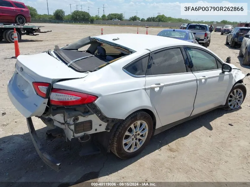 2016 Ford Fusion S VIN: 3FA6P0G79GR262866 Lot: 40119006